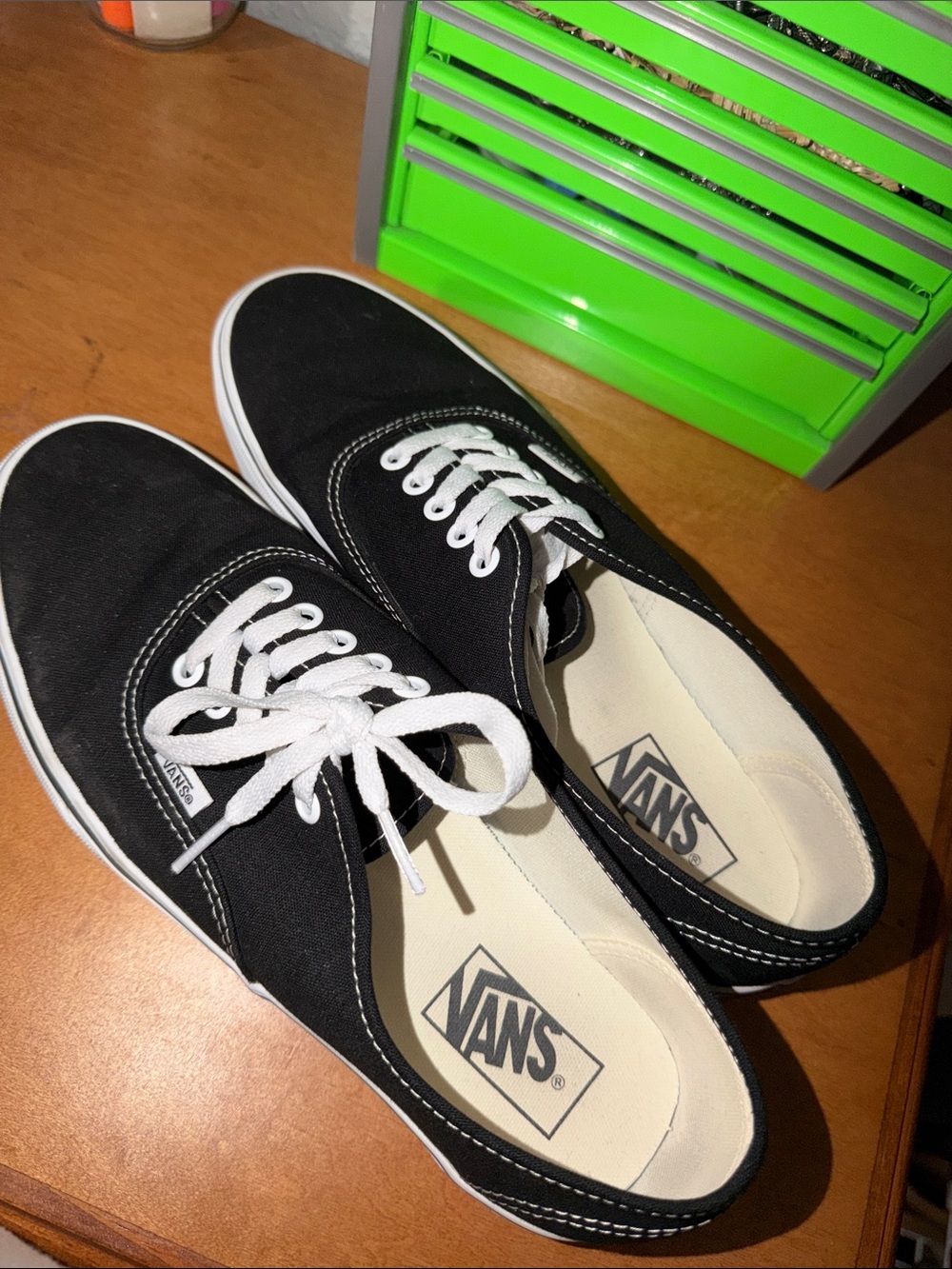 Vans Black & White Canvas Low-Top Sneakers